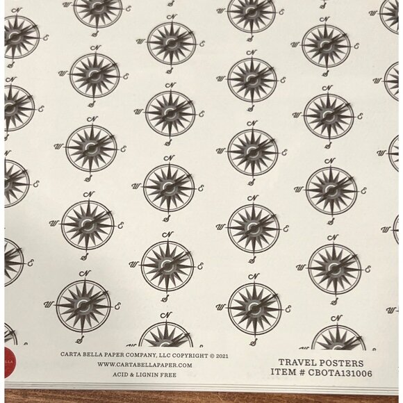 Carta Bella Travel Adventure Scrapbook Kit 12x12 Double-Sided Paper & Stickers A - Picture 5 of 5